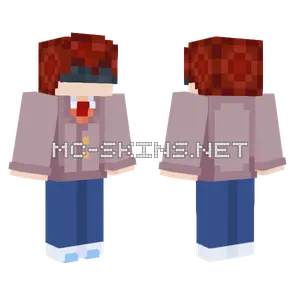 DDLC Male Blindfolded Minecraft skin
