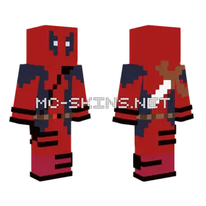 Deadpool With Sword Minecraft skin