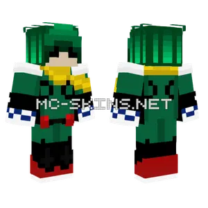 Deku Green Outfit Minecraft skin