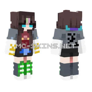 Demon E-Girl Teen Minecraft skin