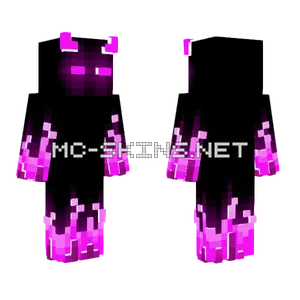 Demon With Pink Flames Minecraft skin