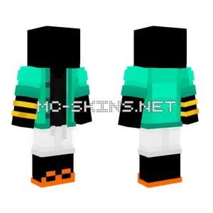 Detailed Aqua Outfit Template Minecraft skin