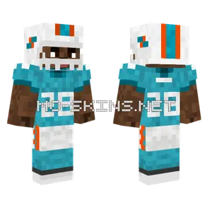 Devon Achane MFL Skin Minecraft skin
