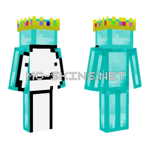 Diamond Dream With Crown Minecraft skin
