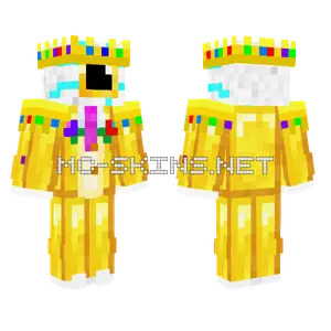 Divine Eggchan King in Yellow Minecraft skin