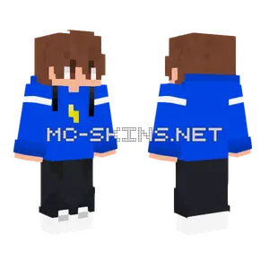 Dnanimation Blue Hoodie Minecraft skin