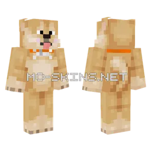 Doge Shiba Inu Tongue Blush Minecraft skin