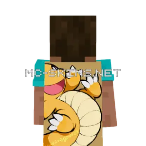 Dragonite Chibi cape, outside and lining