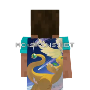 Dragonite Mega cape, outside and lining