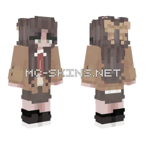 Dretroot School With Bow Minecraft skin