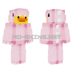 Duck Dino Pink Minecraft skin