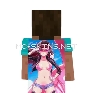 D.Va Bikini cape, outside and lining