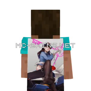 D.Va Police cape, outside and lining