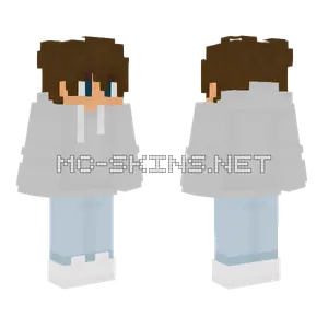Dylan Grey Hoodie Minecraft skin