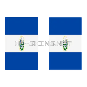 El Salvador Flag cape, outside and lining