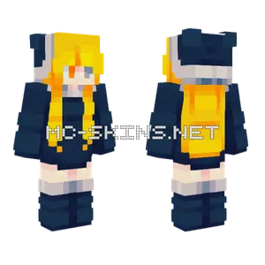Electricity Girl Minecraft skin