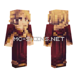 Elegant Lady In Red Minecraft skin