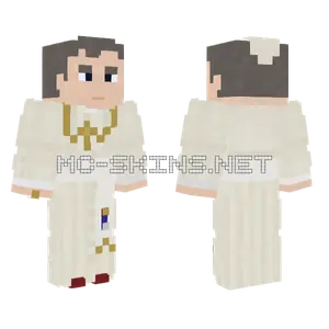 Elegant Woman In White Minecraft skin