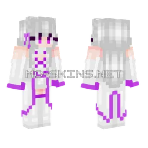 Emilia White Dress Minecraft skin