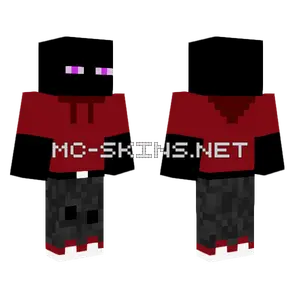 Enderman Guy Red Hoodie Minecraft skin