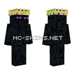 Enderman With Rainbow Crown Minecraft skin