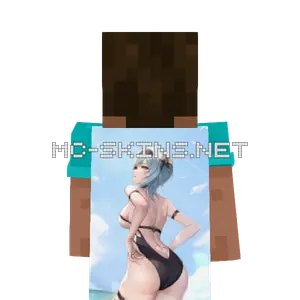 Eula Swimsuit cape, outside and lining