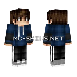 Ewsgea Blue Hoodie Minecraft skin