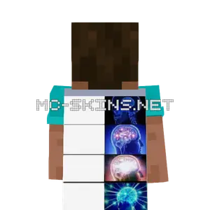 Expanding Brain cape, outside and lining
