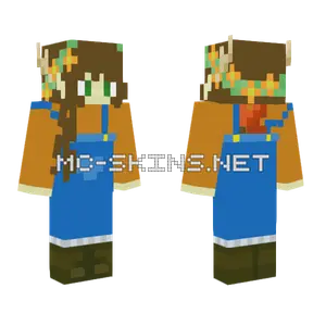 Fall Elf Girl With Reindeer Antlers Minecraft skin