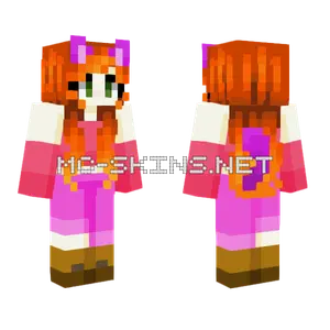 Fall Fire Girl Minecraft skin