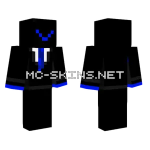 Fancy Blue And Black Demon Minecraft skin