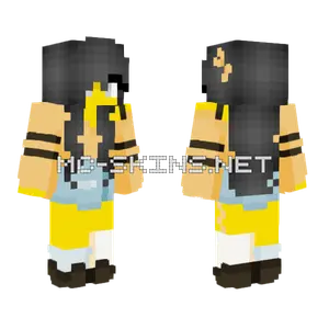 Female Casual Yellow Outfit Minecraft skin
