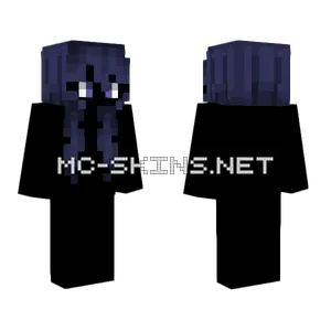 Female Dark Sky Blue Minecraft skin