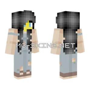 Female Flower Overalls Minecraft skin