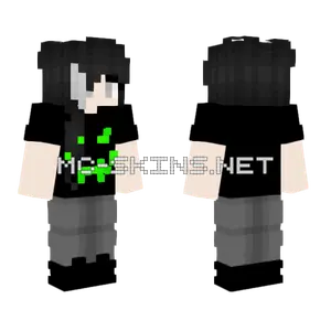 Female Green Halloween Casual Outfit Minecraft skin