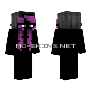 Female Hb Black Magenta Minecraft skin