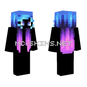Female HB Blue Purple Ombre Minecraft skin