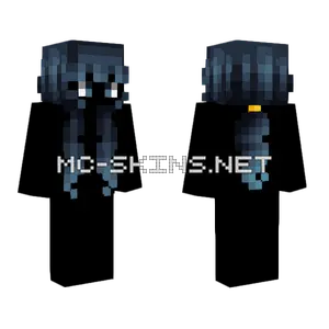 Female HB Cave Blue Ponytail Minecraft skin