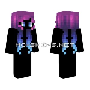 Female HB Cosmic Purple Blue Minecraft skin