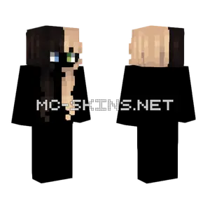 Female HB Dark Brown Blonde Split Minecraft skin