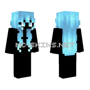Female HB Icy Blue Ombre V2 Minecraft skin