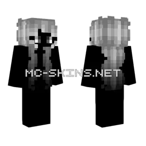 Female HB Light Gray Fade Black v2 Minecraft skin