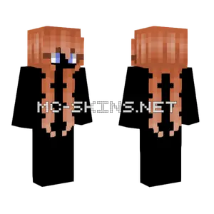 Female HB Long Double Curly Orange Redhead Pigtails Minecraft skin