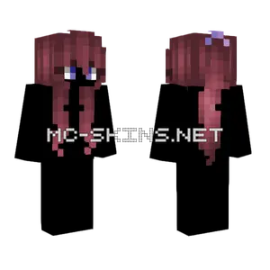 Female Hb Long Ponytail Fermented Rose Minecraft skin