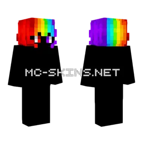Female HB Neon Rainbow Fade Minecraft skin