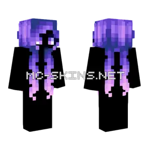 Female HB Purple Magic Fade Pigtails Minecraft skin