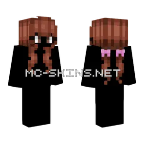 Female HB Rusty Brownish Red Fade Pigtails Minecraft skin