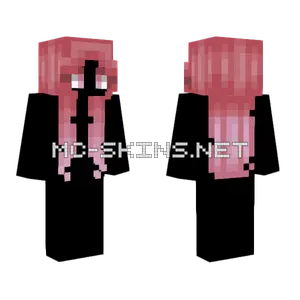 Female HB Split Fade Strawberry Red Minecraft skin
