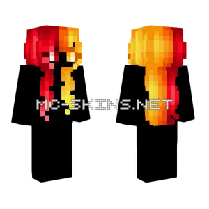 Female Hb Trio Red Orange Yellow V2 Minecraft skin
