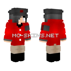 Female Inferno Blood Uniform Minecraft skin